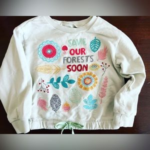 Girls Peek Kids Sweatshirt Colorful Floral Embroidered